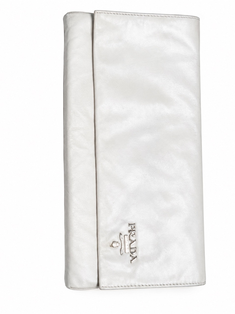 2000s Prada Josephine beige leather vintage soft clutch